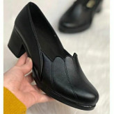 کفش زنانه طبی پاشنه دار چرمی طبی مدل هلالی