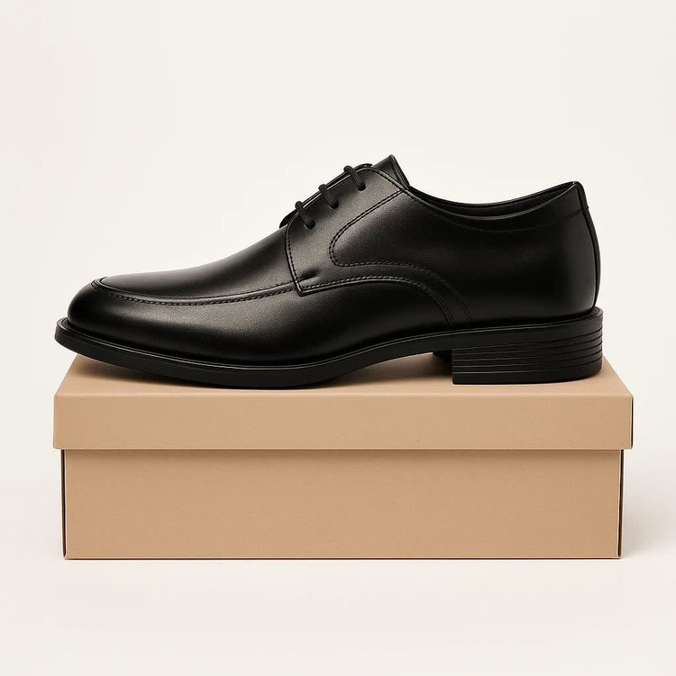 کفش چرم مجلسی و رسمی بندی مردانه مدل ساعتی