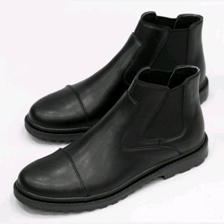 نیم بوت مردانه چرم خارجی درجه 1 مدل italy شیک و بادوام