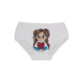 شورت اسلیپ زنانه نخی چاپی طرح دختر بچه بانوسایز 2XL
