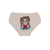 شورت اسلیپ زنانه نخی چاپی طرح دختر بچه بانوسایز 2XL